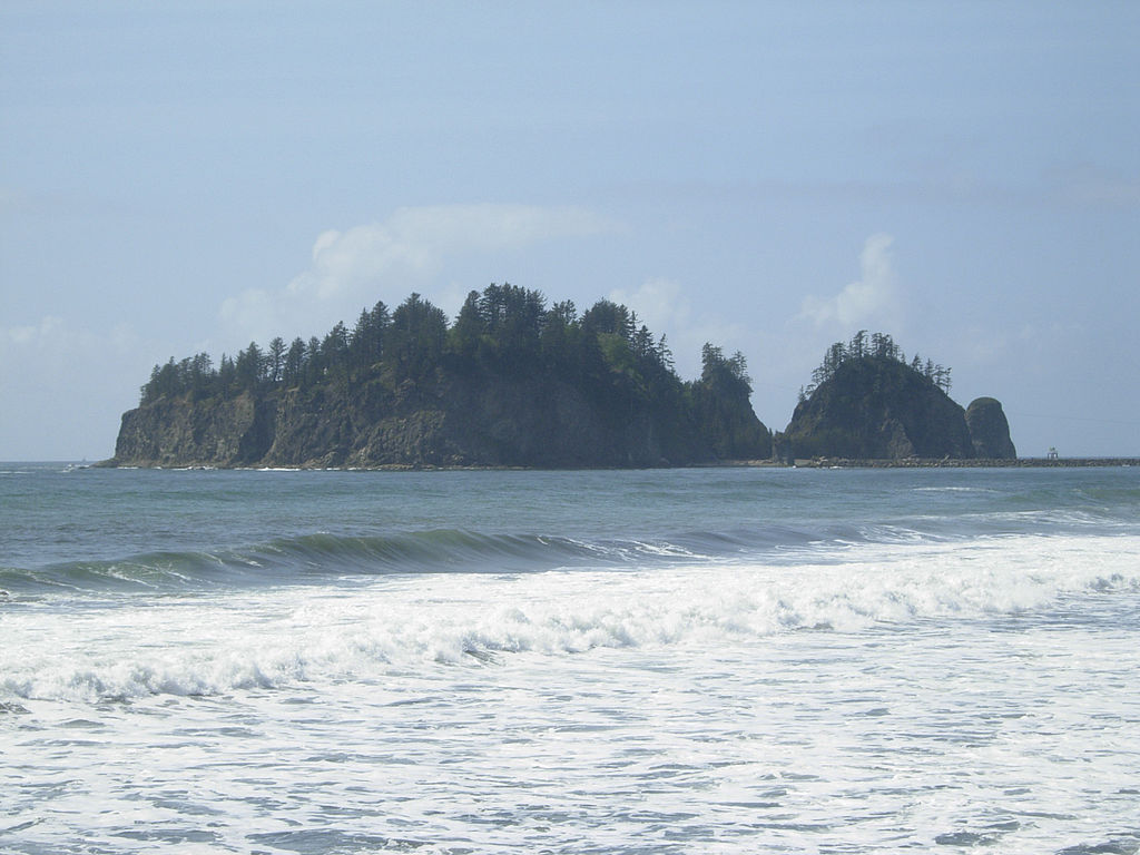 Meer bei La Push mit Insel